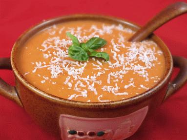 Zdjęcie - Zupa z papryki z serkiem mascarpone - Przepisy kulinarne ze zdjęciami