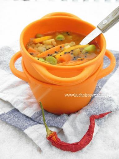 Zdjęcie - Rozgrzewająca zupa z soczewicą i imbirem - Przepisy kulinarne ze zdjęciami