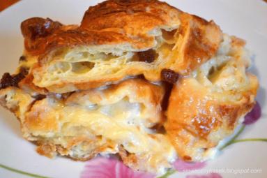 Zdjęcie - Croissant bread pudding - Przepisy kulinarne ze zdjęciami