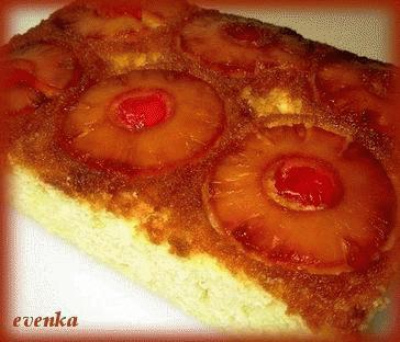 Zdjęcie - ODWRÓCONE CIASTO ANANASOWE (Pineapple upside down cake) - Przepisy kulinarne ze zdjęciami