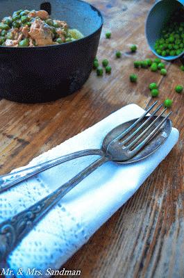 Zdjęcie - Papardelle z groszkiem i łososiem w miętowym sosie - Przepisy kulinarne ze zdjęciami