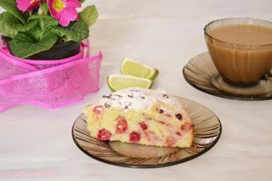 Zdjęcie - Limonkowe ciasto ucierane z  żurawiną - Przepisy kulinarne ze zdjęciami