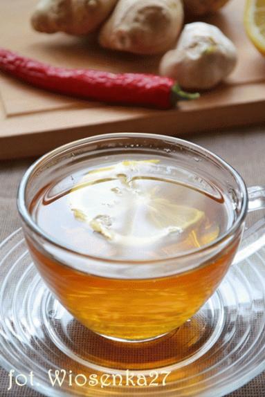 Zdjęcie - Cudowna herbatka na  przeziębienie - Przepisy kulinarne ze zdjęciami