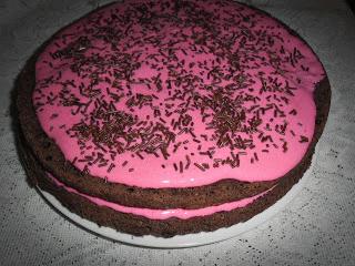 Zdjęcie - 1192. Ciasto z różową masą - Przepisy kulinarne ze zdjęciami