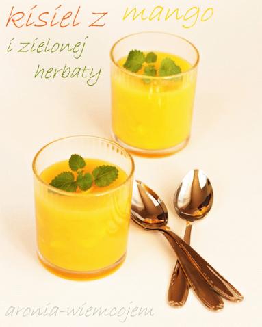 Zdjęcie - Kisiel z mango i zielonej herbaty - Przepisy kulinarne ze zdjęciami