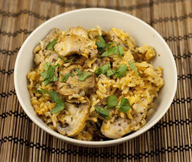 Zdjęcie - Zapiekanka z ryżu i kurczaka - Przepisy kulinarne ze zdjęciami
