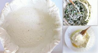 Zdjęcie - Wielkanocny placek ze szpinakiem i jajkami           /Torta Pasqualina/ - Przepisy kulinarne ze zdjęciami