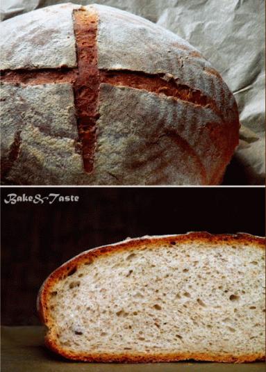 Zdjęcie - Pszenny chleb na żytnim zakwasie - Przepisy kulinarne ze zdjęciami