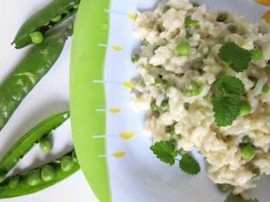 Zdjęcie - Risotto z zielonym groszkiem i miętą - Przepisy kulinarne ze zdjęciami