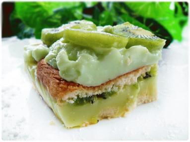 Zdjęcie - Ciasto piankowe z soczystym kiwi - Przepisy kulinarne ze zdjęciami