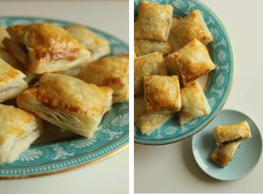 Zdjęcie - Francuskie kwadraciki z pieczarkami - Przepisy kulinarne ze zdjęciami