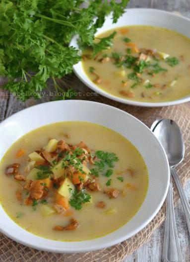 Zdjęcie - Wiejska zupa z kurek - Przepisy kulinarne ze zdjęciami