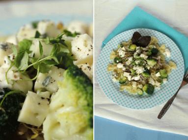 Zdjęcie - Farfalle z brokułami, kiełkami i serem blue - Przepisy kulinarne ze zdjęciami
