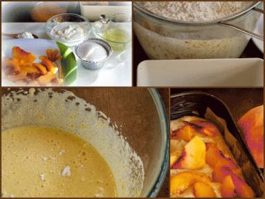 Zdjęcie - Placek z ciasteczkami amaretto i  brzoskwiniami - Przepisy kulinarne ze zdjęciami