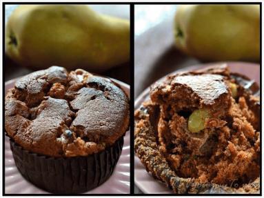 Zdjęcie - Muffinki gruszkowo-czekoladowe - Przepisy kulinarne ze zdjęciami