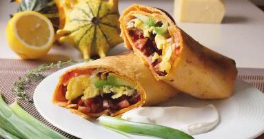 Zdjęcie - Burrito śniadaniowe/Breakfast burritos - Przepisy kulinarne ze zdjęciami