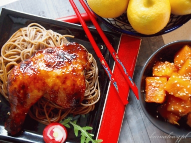 Zdjęcie - Kurczak w azjatyckiej glazurze z piwem/Asian style roast chicken with beer - Przepisy kulinarne ze zdjęciami