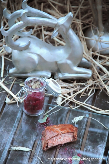 Zdjęcie - Łosoś w cieście piernikowym z żurawiną - Przepisy kulinarne ze zdjęciami