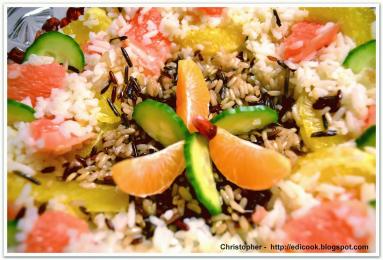 Zdjęcie - Sałatka ryżowa z cytrusami. - Przepisy kulinarne ze zdjęciami