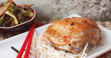 Zdjęcie - Kurczak w glazurze miodowo-czosnkowej/Honey garlic chicken - Przepisy kulinarne ze zdjęciami