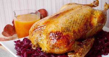 Zdjęcie - Kaczka z sosem karmelowo-pomarańczowym/Roast duck with caramel and orange sauce - Przepisy kulinarne ze zdjęciami
