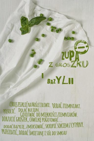 Zdjęcie - Zupa z zielonego groszku i bazylii - Przepisy kulinarne ze zdjęciami