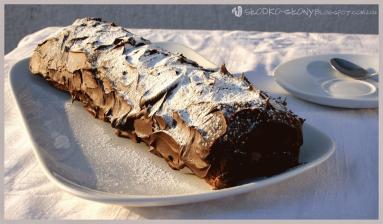 Zdjęcie - Rolada - czekoladowa gałąź / Chocolate roll - Przepisy kulinarne ze zdjęciami