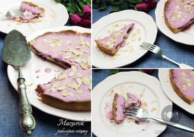 Zdjęcie - Mazurek podwójnie różany - Przepisy kulinarne ze zdjęciami