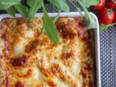 Zdjęcie - Lasagne z dorszem, szpinakiem i groszkiem / Peas, spinach and cod lasagne - Przepisy kulinarne ze zdjęciami