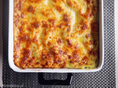 Zdjęcie - Lasagne z dorszem, szpinakiem i groszkiem / Peas, spinach and cod lasagne - Przepisy kulinarne ze zdjęciami
