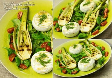 Zdjęcie - Grillowana sałatka z fankuła i sera - Przepisy kulinarne ze zdjęciami