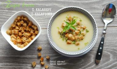 Zdjęcie - Zupa krem z kalafiora i kalarepy - Przepisy kulinarne ze zdjęciami