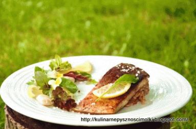 Zdjęcie - Karp zatorski podany pod pierzynką z kaszy gryczanej sałatką z łagodnym winegrette cytrynowym - Przepisy kulinarne ze zdjęciami