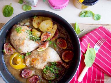 Zdjęcie - Kurczak zapiekany z miodem i figami / Chicken braised with figs and honey - Przepisy kulinarne ze zdjęciami