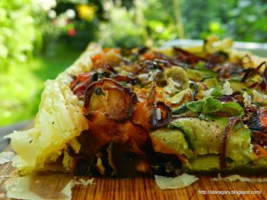 Zdjęcie - Tarta z grillowanymi warzywami - Przepisy kulinarne ze zdjęciami