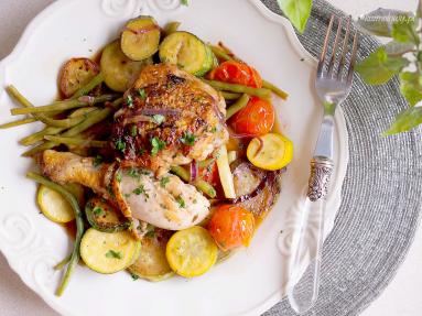 Zdjęcie - Kurczak z warzywami z patelni / Skillet chicken with vegetables - Przepisy kulinarne ze zdjęciami