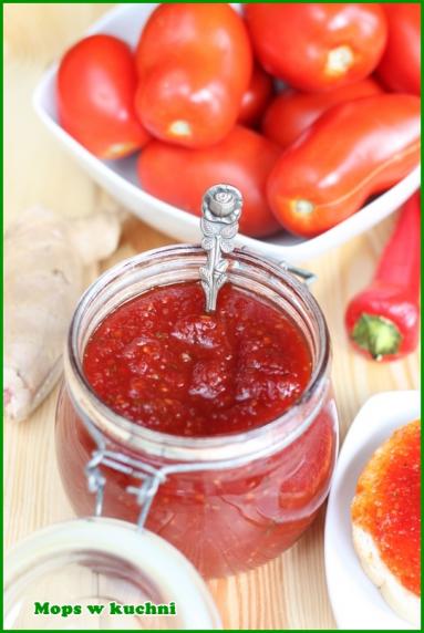 Zdjęcie - Dżem pomidorowy z chili, imbirem i świeżą kolendrą - Przepisy kulinarne ze zdjęciami