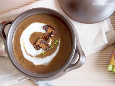 Zdjęcie - Podkręcona zupa grzybowa / Boozy mushroom soup - Przepisy kulinarne ze zdjęciami