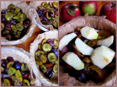 Zdjęcie - Crumble orzechowe ze śliwkami i jabłkiem - Przepisy kulinarne ze zdjęciami