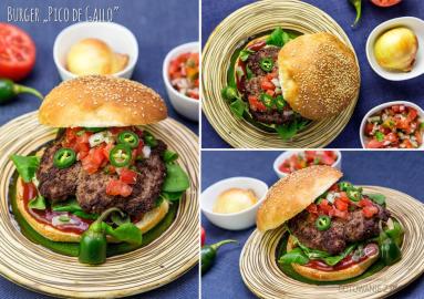 Zdjęcie - Burger „Pico de Gallo” - Przepisy kulinarne ze zdjęciami