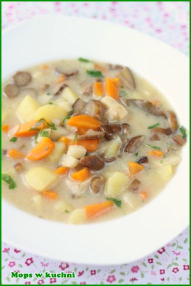 Zdjęcie - Zupa ze świeżymi grzybami - Przepisy kulinarne ze zdjęciami