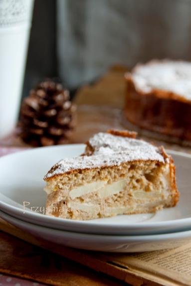 Zdjęcie - Biszkoptowe ciasto z jabłkami - Przepisy kulinarne ze zdjęciami