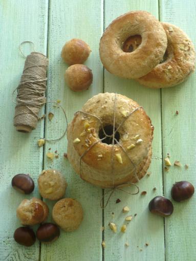 Zdjęcie - Śniadanie do łóżka #17: Pieczone owsiane donuty z kasztanami - Przepisy kulinarne ze zdjęciami
