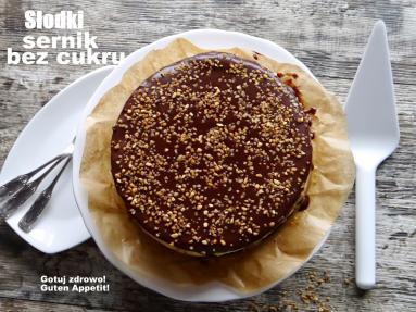 Zdjęcie - Słodki sernik waniliowy bez cukru - Przepisy kulinarne ze zdjęciami