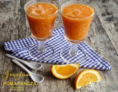 Zdjęcie - Koktajl grapefruitowo-pomarańczowy.Co zdrowego znajdziesz w grapefruicie? - Przepisy kulinarne ze zdjęciami
