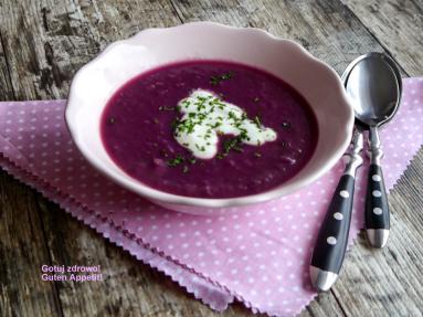 Zdjęcie - Zupa krem z czerwonej kapusty - Przepisy kulinarne ze zdjęciami