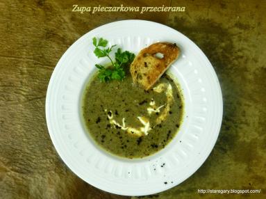 Zdjęcie - Zupa pieczarkowa przecierana z wolnowaru - Przepisy kulinarne ze zdjęciami