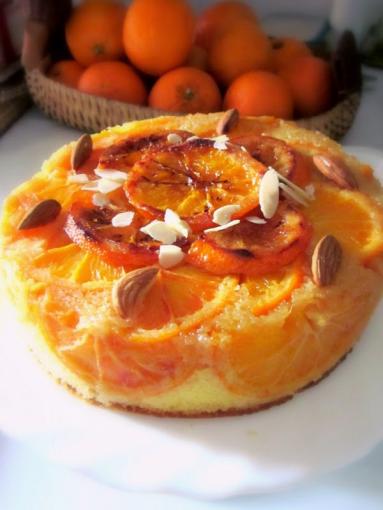 Zdjęcie - Torcik  odwrócony z  pomarańczami - Przepisy kulinarne ze zdjęciami