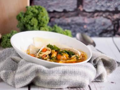 Zdjęcie - Włoska zupa z kurczakiem, pieczonym czosnkiem i parmezanem / Italian chicken, roasted garlic and parmesan soup - Przepisy kulinarne ze zdjęciami