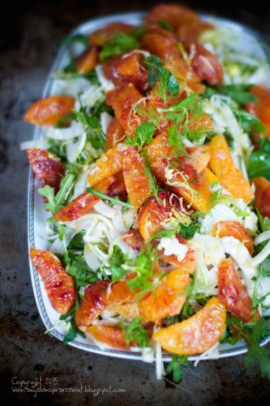 Zdjęcie - Sałatka z fenkułem i pomarańczami, pyszna! (Oranges and fennel salad, delicious!) - Przepisy kulinarne ze zdjęciami